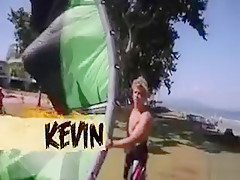 Three Playmates Go Naked Kite Surfing