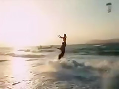 Three Playmates Go Naked Kite Surfing