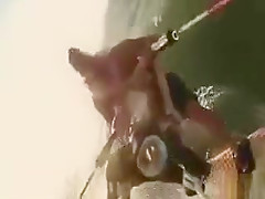 Three Playmates Go Naked Kite Surfing