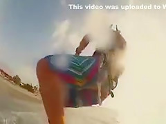 Three Playmates Go Naked Kite Surfing