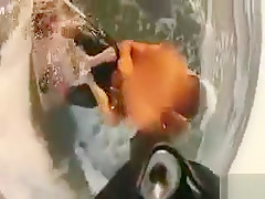 Three Playmates Go Naked Kite Surfing