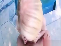 Blonde Teen Tugger Samples The Cock With Her Mouth