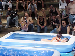 2009 Show Hot And Wild Chick Oil Wrestling - SouthBeachCoeds