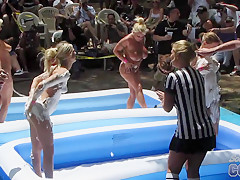 2009 Show Hot And Wild Chick Oil Wrestling - SouthBeachCoeds