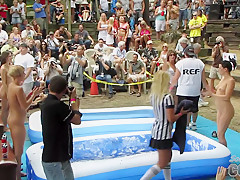2009 Show Hot And Wild Chick Oil Wrestling - SouthBeachCoeds