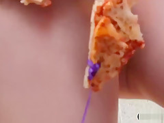 Woman Used Pizza As Bikini Eaten By Man And Earned Cash
