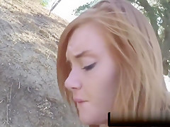 Naughty Hottie Riding Cock Outdoors