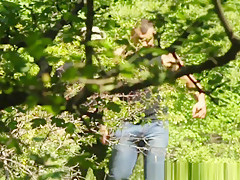 Restrained Slave Banged And Creamed Outdoors