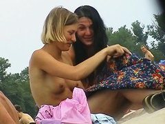 Hot beach candid babes, naked, caught on camera