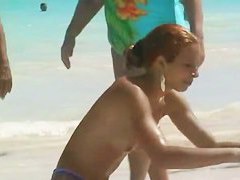 A stimulating nude beach spy cam footage