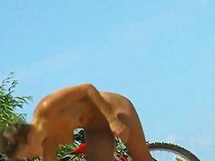 Sprea clean shaven pussy hidden nudist beach cam shot