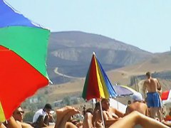 Amazing hotties bathing in sun at the beach