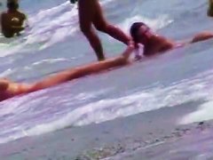 Nudity beach voyeur video of hot two brunettes by the sea