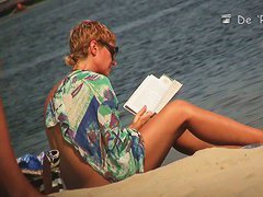 big and firm tits on the beach and a dissapearing thong