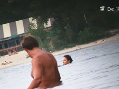 Beach spy cam records amateur people absolutely nude