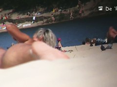 Beach voyeur hunter hiding and shooting nude people