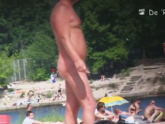Beach voyeur hunter hiding and shooting nude people