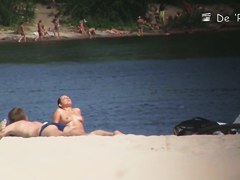 Beach voyeur hunter hiding and shooting nude people