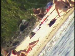 Nude beach sexy girls craze voyeur video