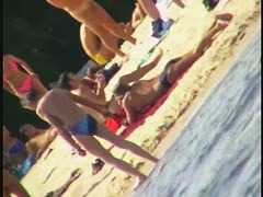 Nude beach sexy girls craze voyeur video