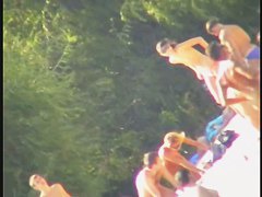 Nude beach sexy girls craze voyeur video