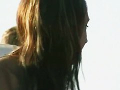 Beach video of some sexy girls running around