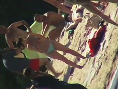 Brunette teen beach nudist clip
