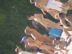 Brunette teen beach nudist clip