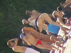 Brunette teen beach nudist clip