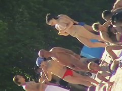 Brunette teen beach nudist clip