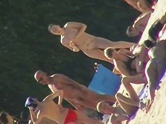 Brunette teen beach nudist clip