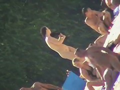 Brunette teen beach nudist clip