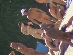 Brunette teen beach nudist clip