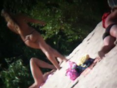 Genius beach voyeur video of girls spreading their legs