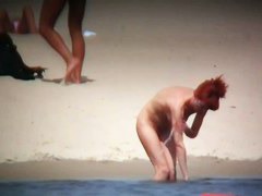 Gingers and other sexy, naked women nude beach voyeur video