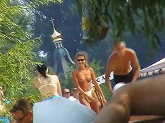 That is a russian beach that is packed up with naked women