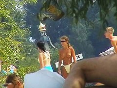 That is a russian beach that is packed up with naked women