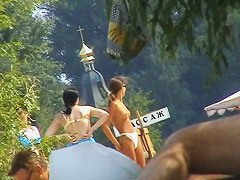 That is a russian beach that is packed up with naked women