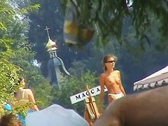 That is a russian beach that is packed up with naked women