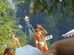 That is a russian beach that is packed up with naked women