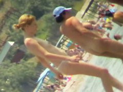 Amateur sexy beach nudist on video