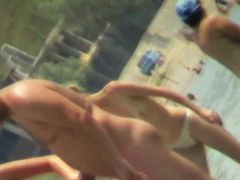 Amateur sexy beach nudist on video
