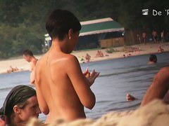 An extremely alluring nude beach voyeur vid