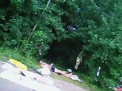 Beach voyeur hidden cam with hot nudist girls