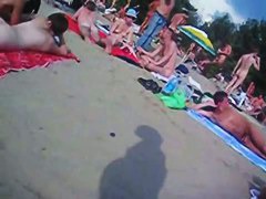 Beach voyeur hidden cam with hot nudist girls