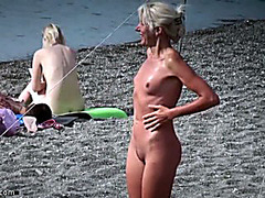 Undressed beach flirting