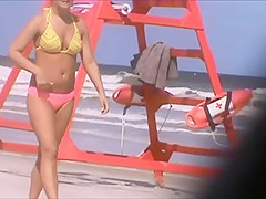sexy spanish beach girl cameltoe big tit 171