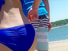 Candid Beach Bikini Butt Ass West Michigan Booty RWB