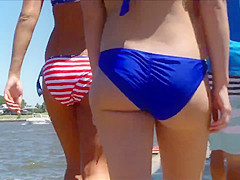 Candid Beach Bikini Butt Ass West Michigan Booty RWB