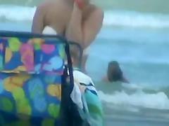 Candid Ass in white bikini